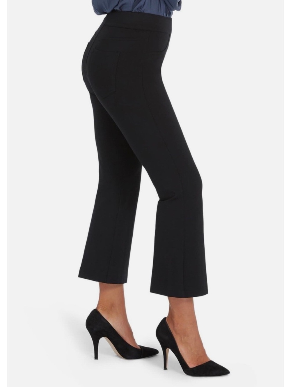 Spanx Perfect Black Crop Flare Pants
